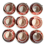 Ensemble de 9 tasses à thé et sous-tasses Villeroy et Boch Rusticana