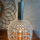 Glass pendant lamp with bubble patterns - 1960s