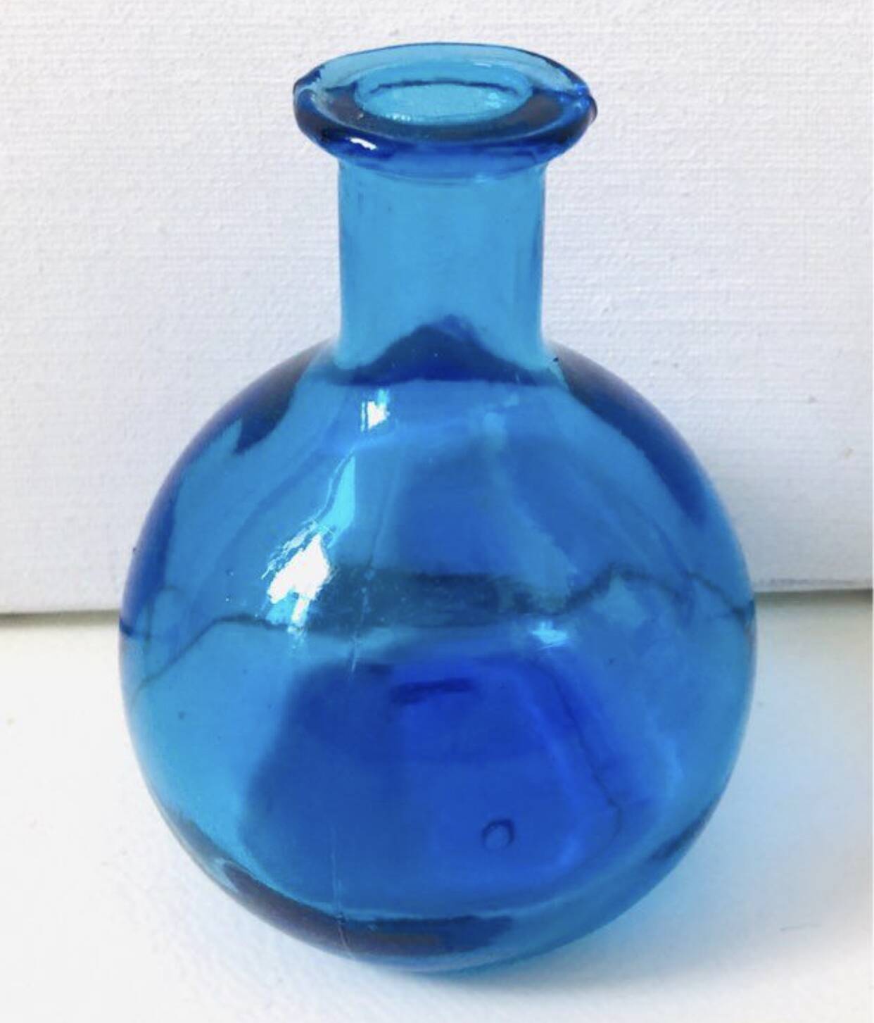 Blue glass vase