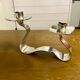 Candlestick candlestick design 1970 metal silver Saint Médard