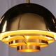 Vintage brass hanging lamp by Vereinigte Werkstatten Collection, 1960