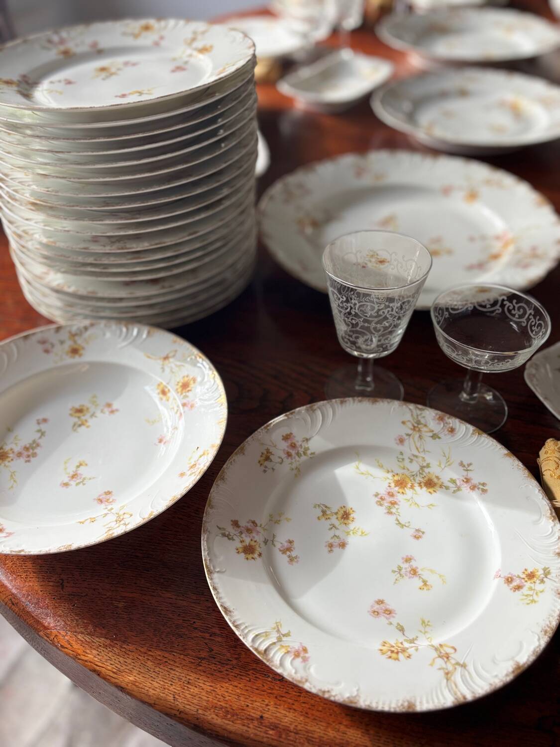 Rare service de table en porcelaine Haviland fin 19eme