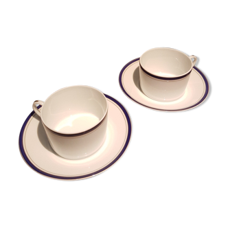 Pair of Haviland porcelain cups