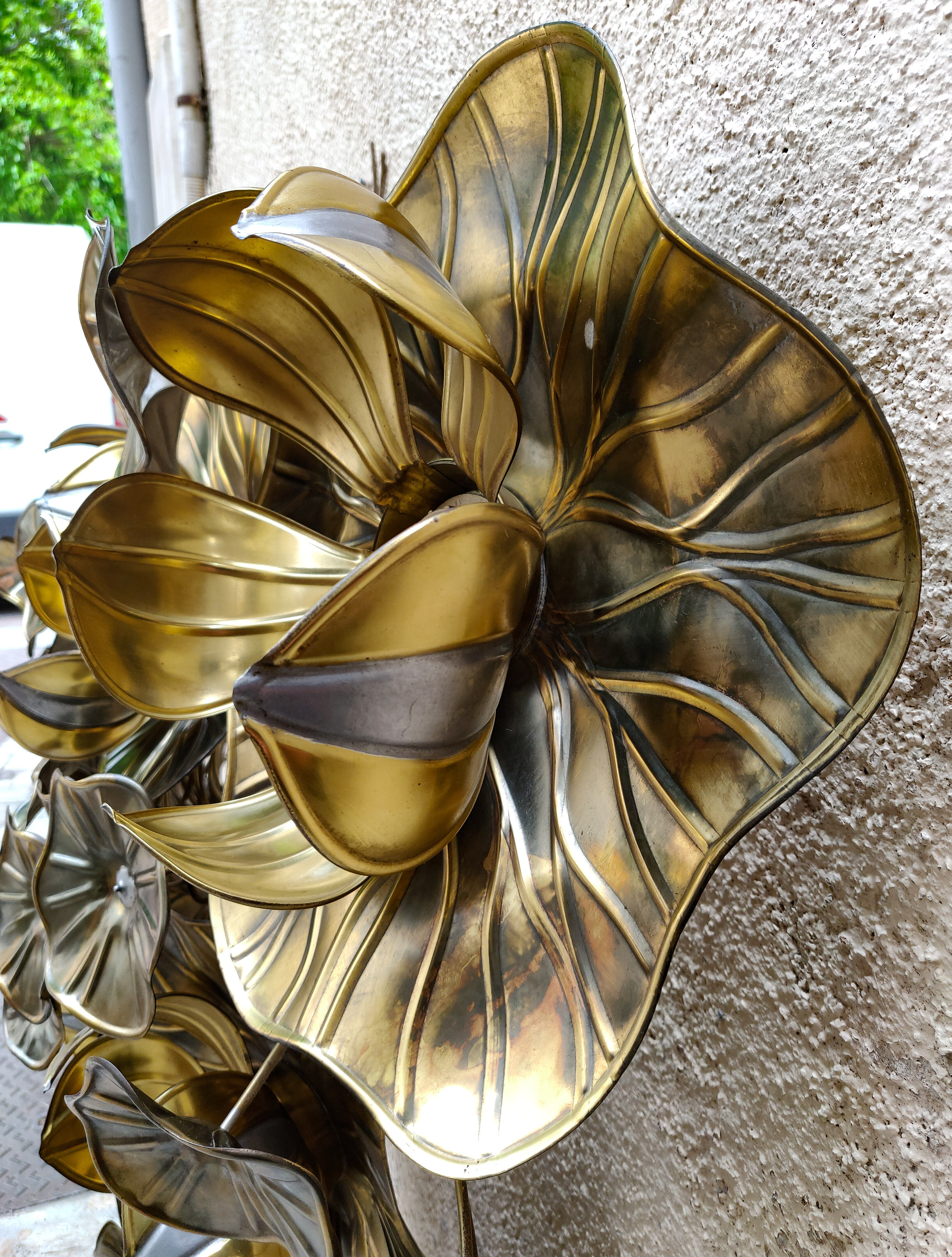Henri Fernandez Applique or Ceiling Lotus Flower 106 cm