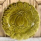 6 old Sarreguemines slip plates