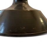 Large industrial lampshade in black enameled sheet metal, vintage 1950 N1