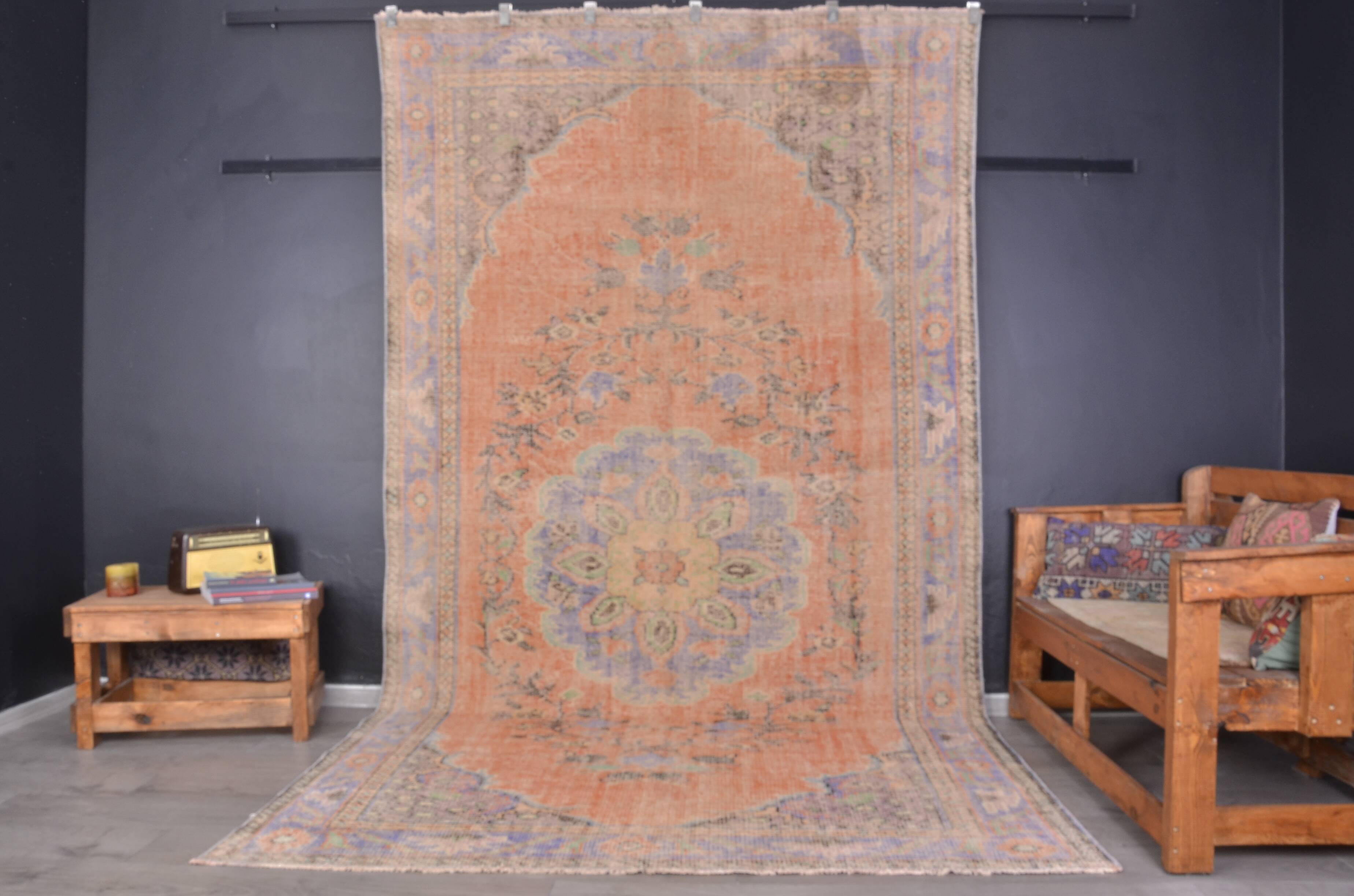 Oushak Vintage Wool Carpet Sku2316