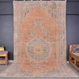 Oushak Vintage Wool Carpet Sku2316