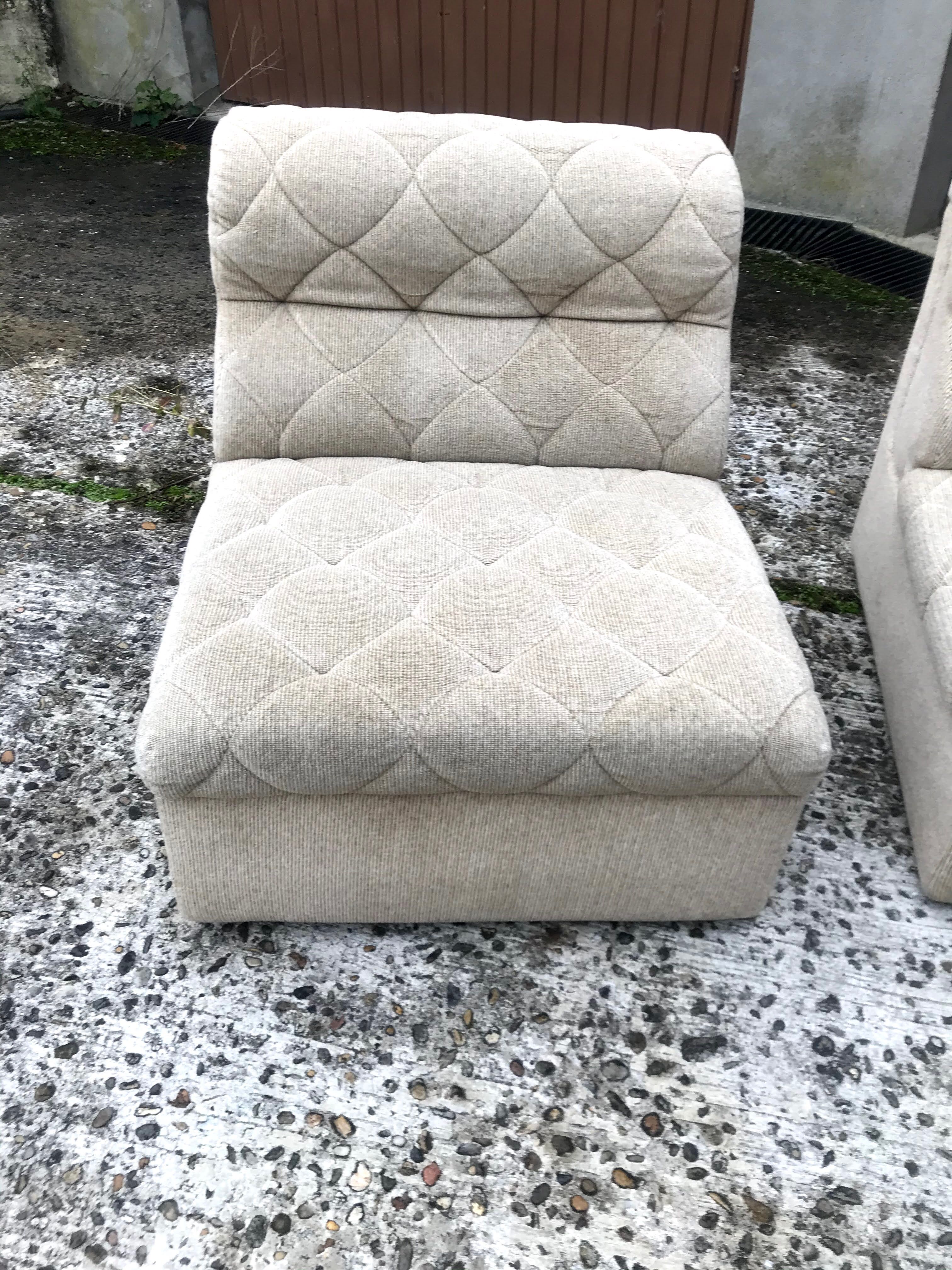 Laauser sofa and armchairs set of modules from the 60s/70s vintage