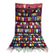 Vintage Moroccan Boujaad rug: Small abstract red Boucherouite rug.