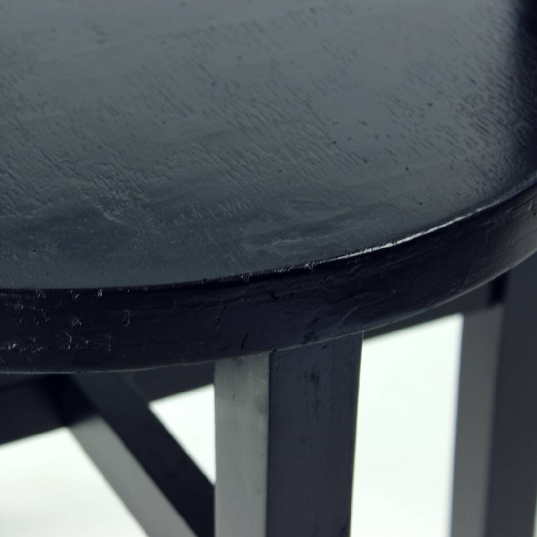 Black Interwar Period Oak Club Armchair, Czechoslovakia 1930s