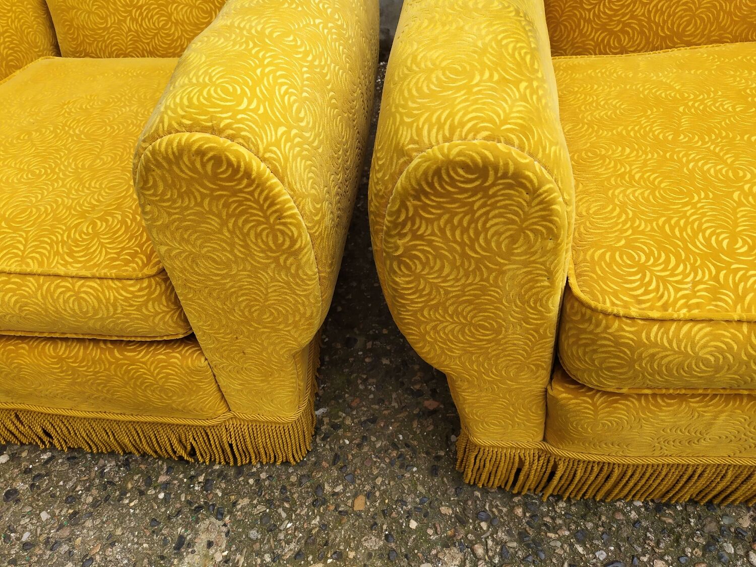 Pair of mustard club chairs