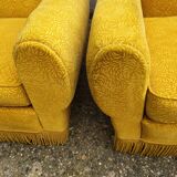 Pair of mustard club chairs