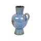 Vase émaillé bleu vintage céramique Belgique années 1970 24cm