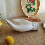 White ceramic hand emptier - vintage
