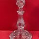 Set of 3 different candle holders, molded glass, very trendy 20 to 22 cm