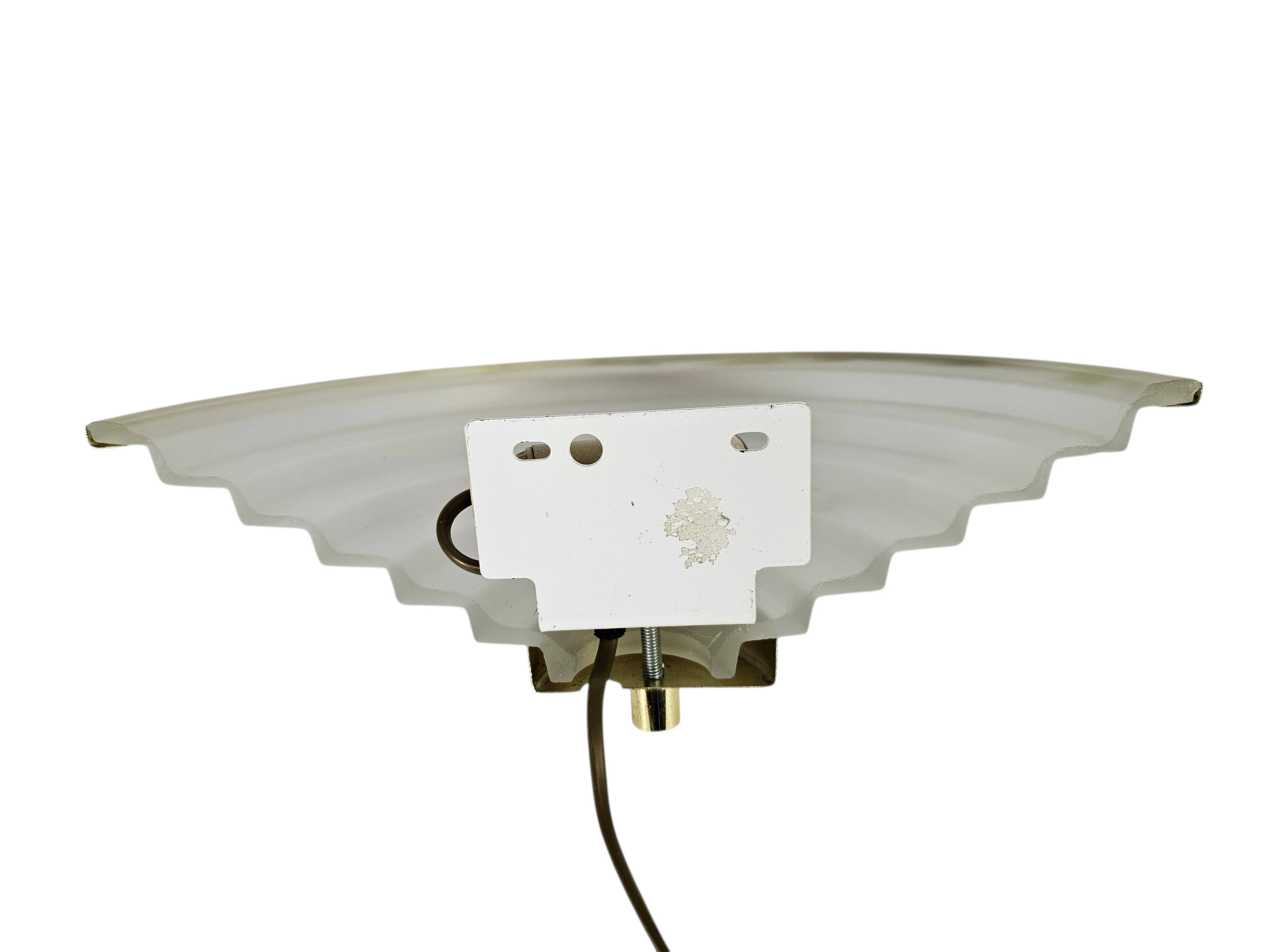 Happy Light - Vintage wall lamp - Hollywood Regency style - pressed glass -