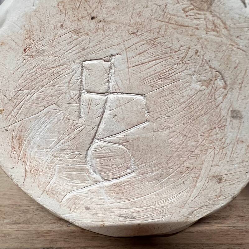 Marbled ceramic vase