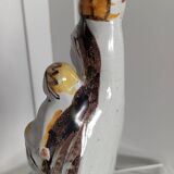 Virgin and Child in polychrome earthenware, 18th century, Nevers