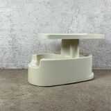 Space age bar cart , 70s plastic serving table trolley - vintage design made in italy