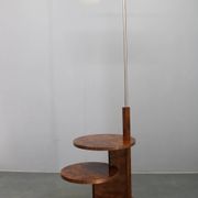 Art Deco floor lamp with shelves, Czechoslovakia, 1930s
