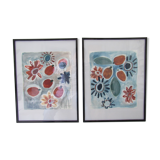 Pair of paintings by Laura Asoini Summer fruits