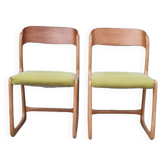 Pair of Baumann sled chairs