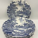 6 assiettes creuses vintage