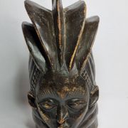 Decorative Carved Wood Guro Helmet Mask – Ivory Coast, 35 cm