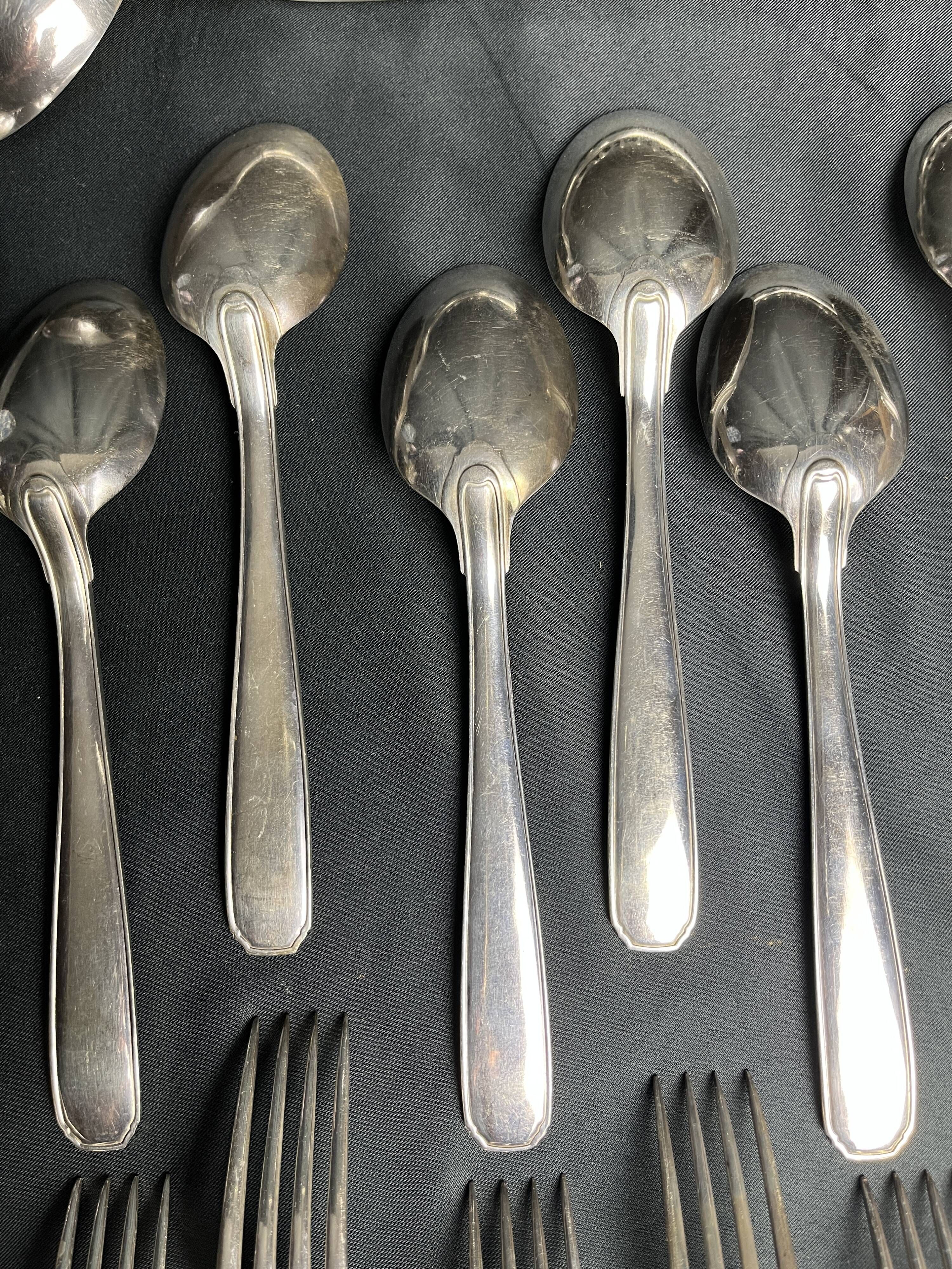 Tableware, silver-plated cutlery Argenta hallmark around 1970