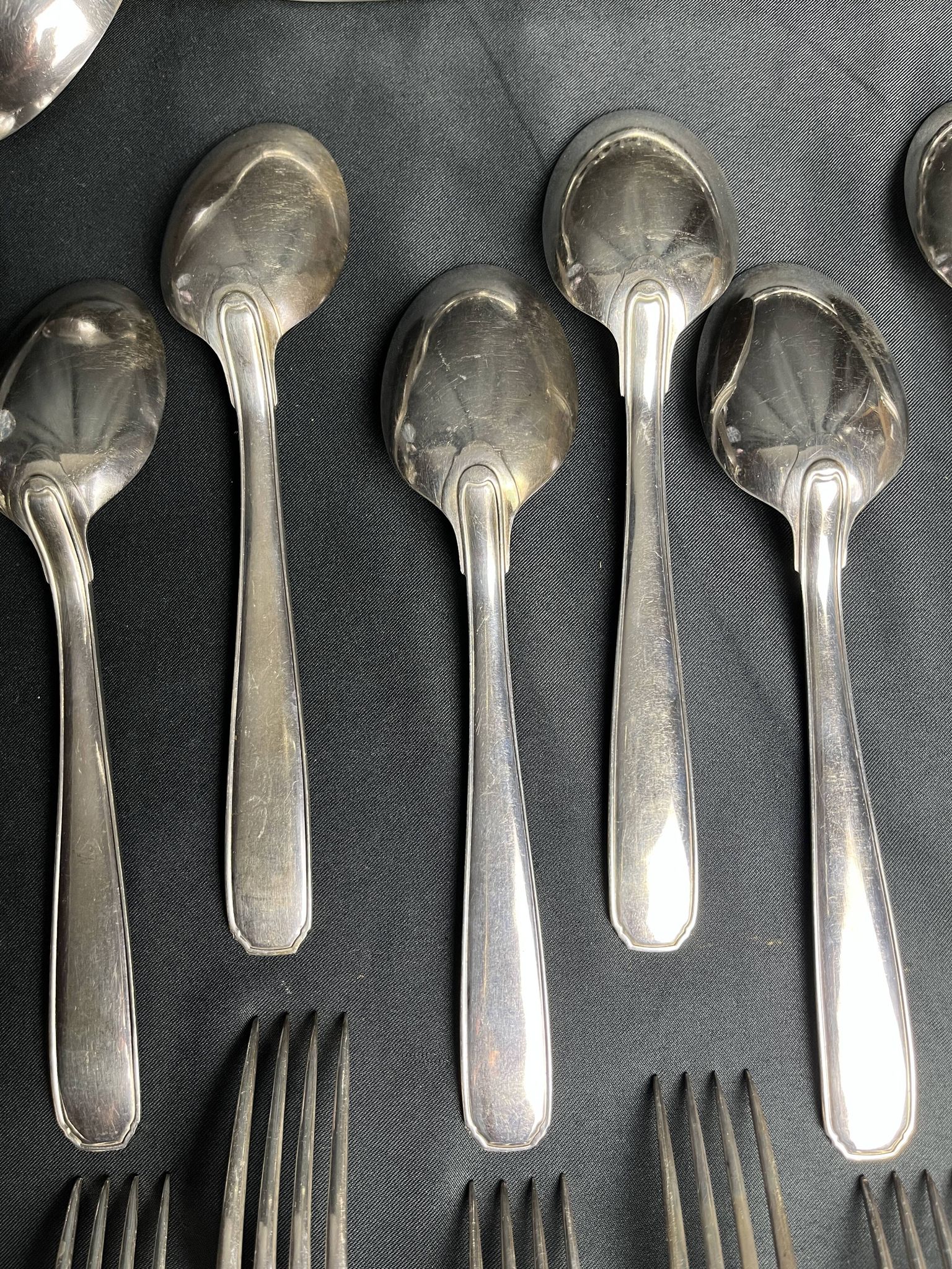 Tableware, silver-plated cutlery Argenta hallmark around 1970
