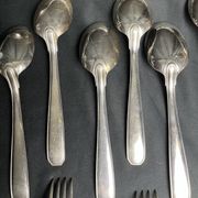 Tableware, silver-plated cutlery Argenta hallmark around 1970