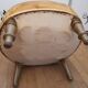 Fauteuil chauffeuse Napoléon III velours vieil or