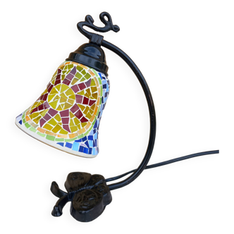 Butterfly mosaic table lamp