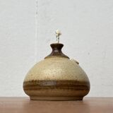 Mid-century Danish studio ceramic oil lamp by Bjergard, 1960s.