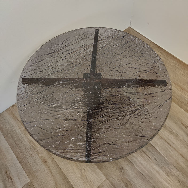 Vintage coffee table in resin and rosewood around 1960