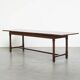 Antique English pine dining table for 6-8 people with oak base