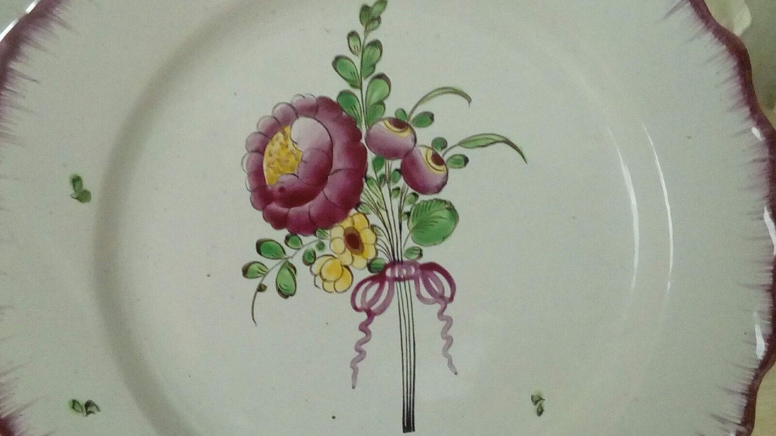 Les islettes earthenware plate late 19th century