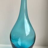 Soliflore / Italian decanter turquoise blue 70s
