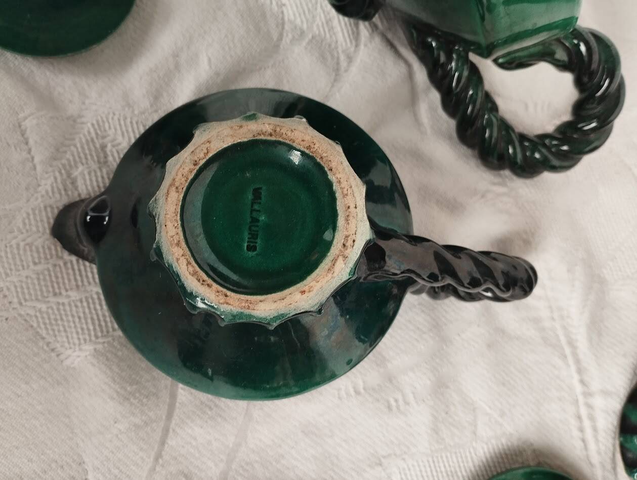 Vallauris green tea set – 1960s