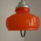 Vintage Italian 1970s Orange Glass Ceiling Light, ROLLY Rise & Fall System