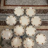 Set of Badonvillers art deco plates
