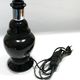 Elegant little vintage lamp base in black ceramic