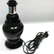 Elegant little vintage lamp base in black ceramic