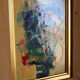 Framed abstract floral composition, around the 60s/70s.