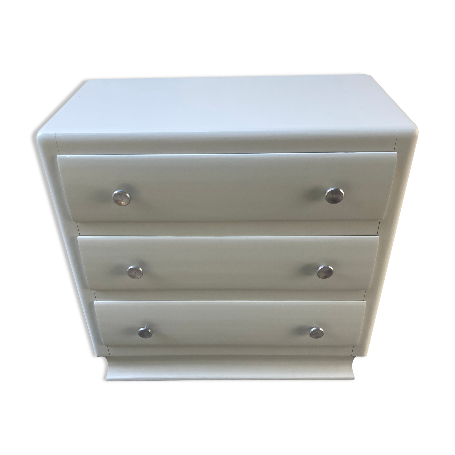 Commode gratte-ciel Art Déco en loupe d'orme En vente sur