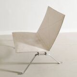 Vintage Danish PK22 Armchairs in Beige Canvas by Poul Kjaerholm, 1990s