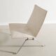 Fauteuils danois vintage PK22 en toile beige par Poul Kjaerholm, années 1990