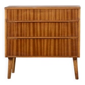 Vintage Midcentury Satinwood Chest Of Drawers / Tallboy. Delivery. Modern /