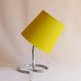 Lampe de bureau jaune vintage années 80 avec bras articulé